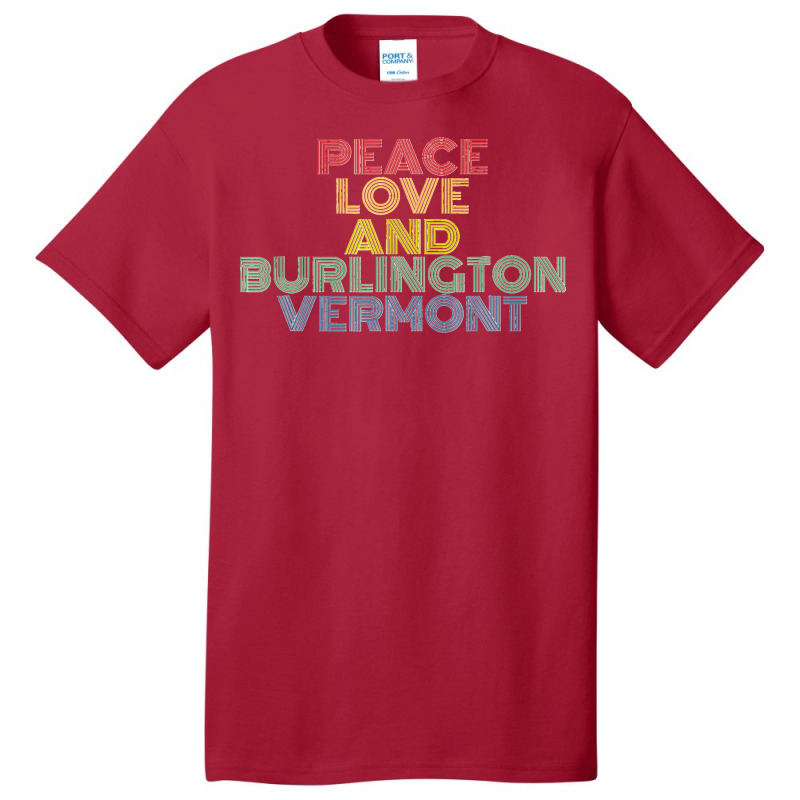 Burlington Vermont Vintage 70s Retro Basic T-shirt | Artistshot