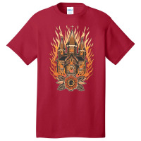 Burning Church, Burning Church Art, Burning Church Vintage, Burning Ch Basic T-shirt | Artistshot