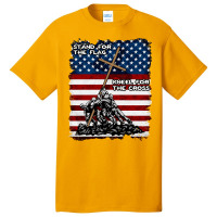 Stand For The Flag Kneel For The Cross, Stand For The Flag, Kneel For  Basic T-shirt | Artistshot