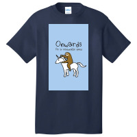 Onwards! At A Reasonable Speed (sloth Riding Unicorn) Basic T-shirt | Artistshot