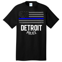 City Of Detroit Police Officer Michigan Policeman Basic T-shirt | Artistshot