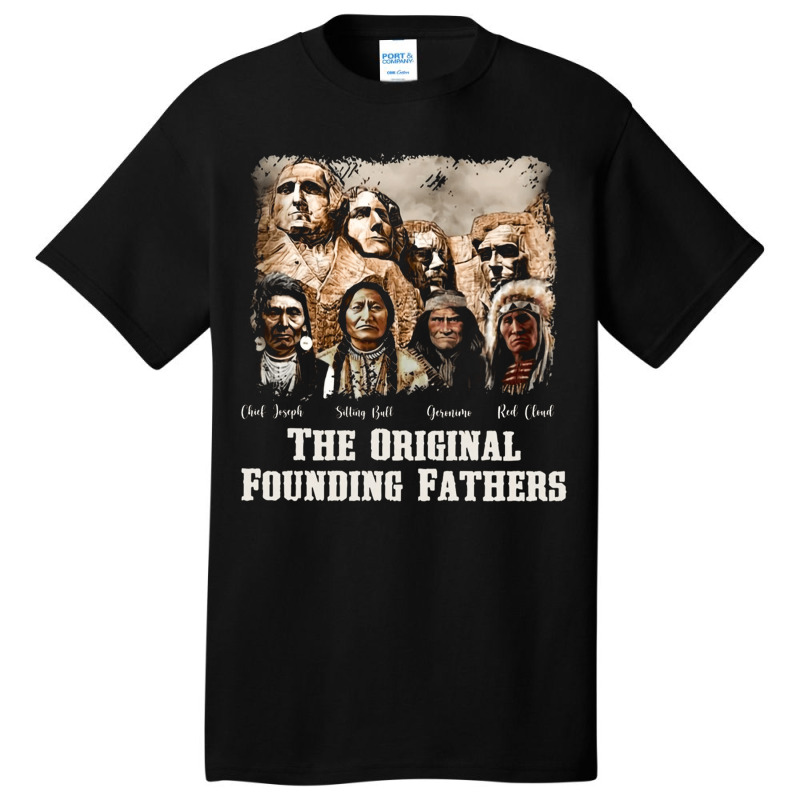 Native Mount Rushmore, Original Founding Fathers, David Behrens Tie Dy Basic T-shirt | Artistshot