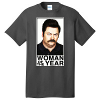 Woman Of The Year - Ron Swanson Basic T-shirt | Artistshot