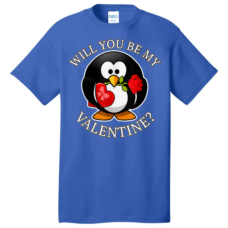 Will You Be My Valentine Funny Valentine's Day Basic T-shirt by cm-arts | Artistshot