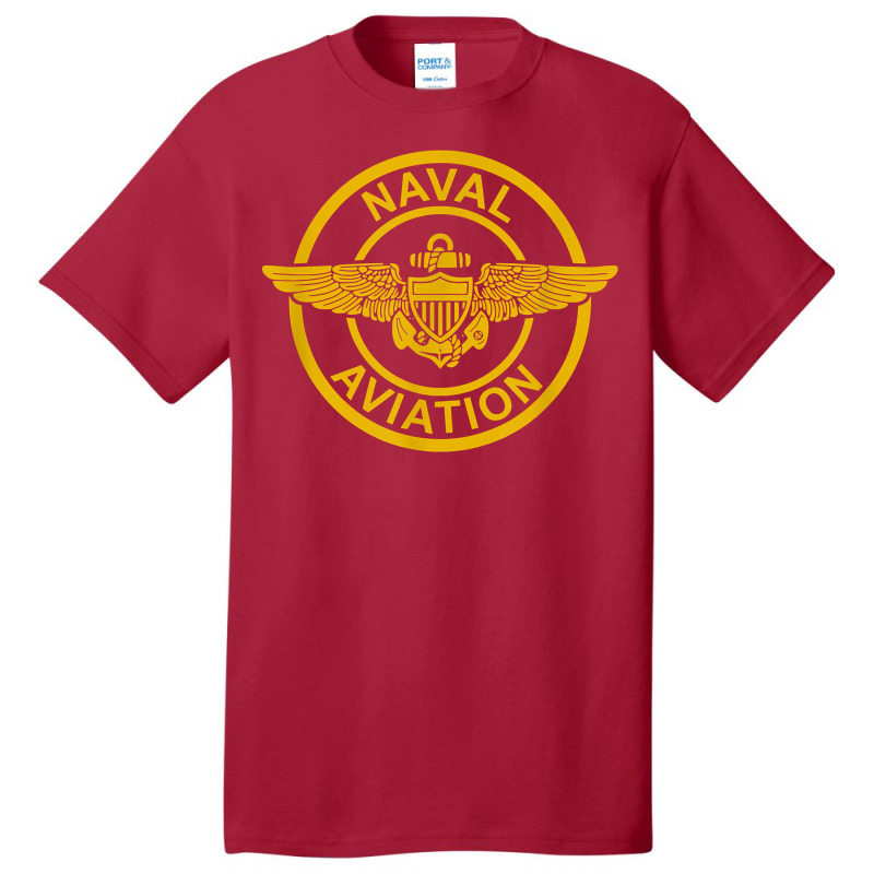 Naval Aviation Wings Patch Basic T-shirt by MarjorieWillie | Artistshot