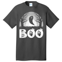 Boo With Spiders And Ghost Halloween Basic T-shirt | Artistshot