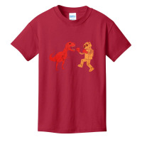 Dinosaur Vs Robot, Dinosaur Vs Robot Art, Dinosaur Vs Robot Vintage, D Basic Youth T-shirt | Artistshot