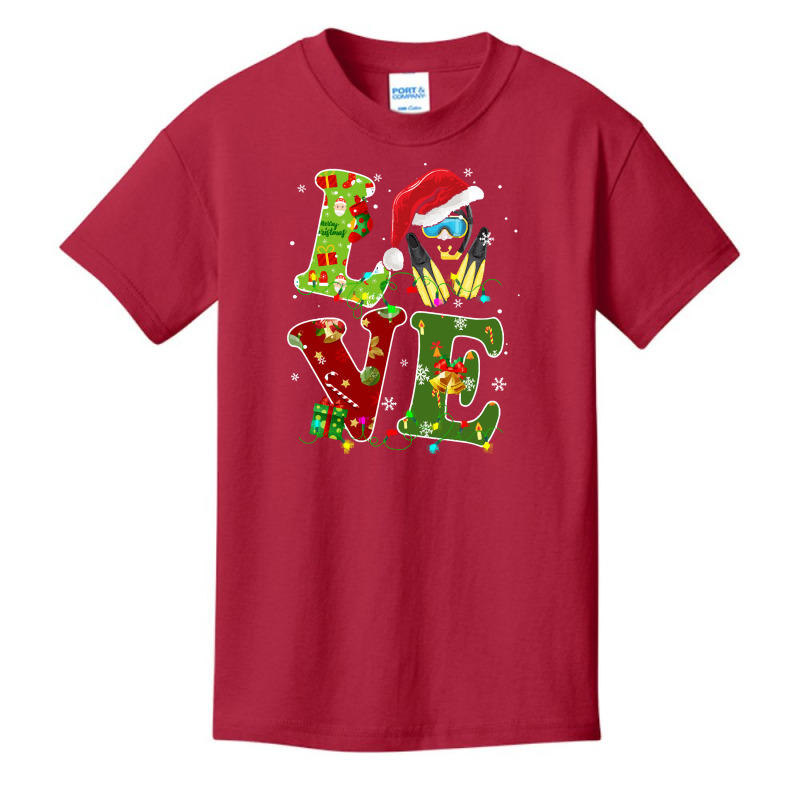 Funny Christmas Sport Team Lovers T  Shirt Diving Christmas Funny Spor Basic Youth T-shirt by machoislands | Artistshot