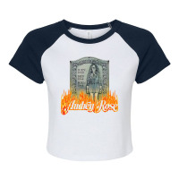 Audrey Rose Headstone Raglan Crop Top | Artistshot