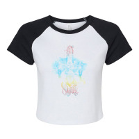 Shiny Space Ship Raglan Crop Top | Artistshot