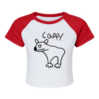 Cappy, The Angry Capybara T Shirt Raglan Crop Top | Artistshot