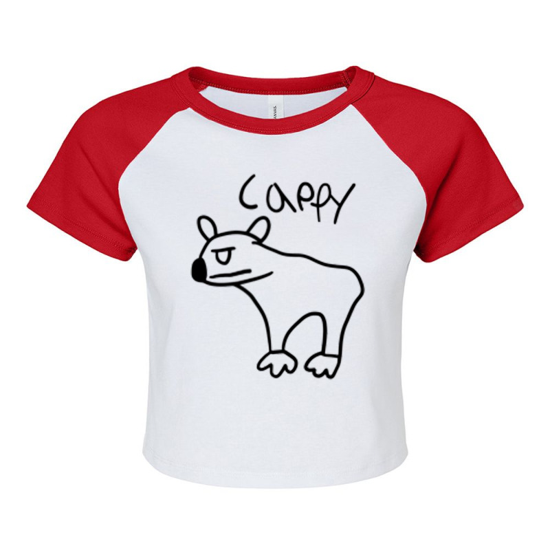 Cappy, The Angry Capybara T Shirt Raglan Crop Top by voutsro | Artistshot