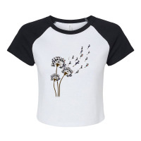 Boston Terrier Flower Fly Dandelion Boston Terrier Raglan Crop Top | Artistshot