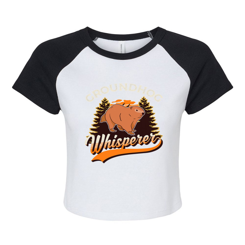 Groundhog Whisperer Marmot Whisperer 1 Raglan Crop Top by XAVIERESPREE | Artistshot