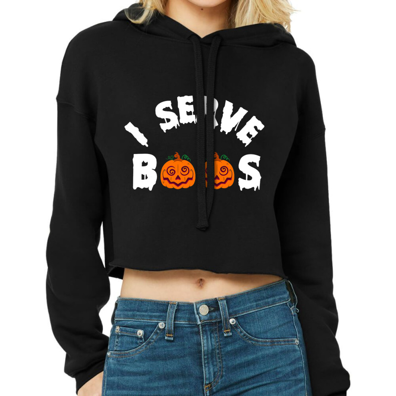 Halloween I Serve Boos Funny Barkeep Mixologist Ba Cropped Hoodie by KeaganKoehler | Artistshot