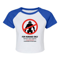 District 9 For Humans Only Raglan Crop Top | Artistshot