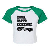 Rock Paper Scissors Tee Lesbian Women Girls Gay Pr Raglan Crop Top | Artistshot