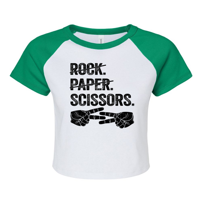 Rock Paper Scissors Tee Lesbian Women Girls Gay Pr Raglan Crop Top by refahnes | Artistshot