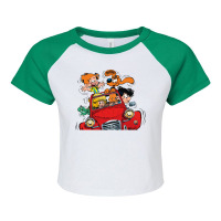 Boule Et Bill (billy And Buddy) In The Car Raglan Crop Top | Artistshot