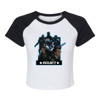 Cute Vigilante Peacemaker Raglan Crop Top | Artistshot