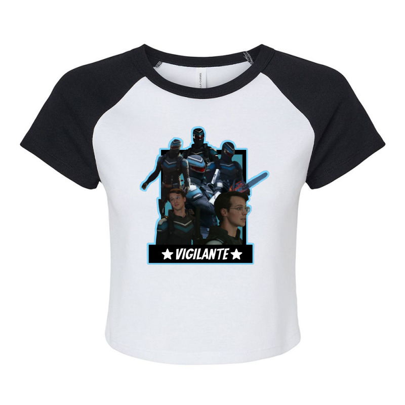 Cute Vigilante Peacemaker Raglan Crop Top | Artistshot