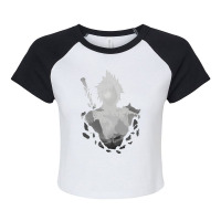 Destiny's Crossroads Grey V. Final Fantasy 7 Raglan Crop Top | Artistshot