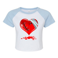 Black Broken Heart Shirt Men Women Pastel Goth Val Raglan Crop Top | Artistshot