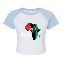 Black History Juneteenth Inspring Black Leader Map Raglan Crop Top | Artistshot