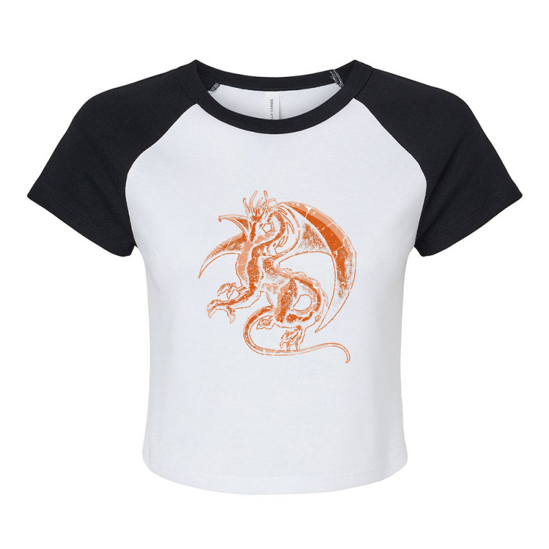 Fantasy Dragon Middle Ages Raglan Crop Top by spreesgomez | Artistshot