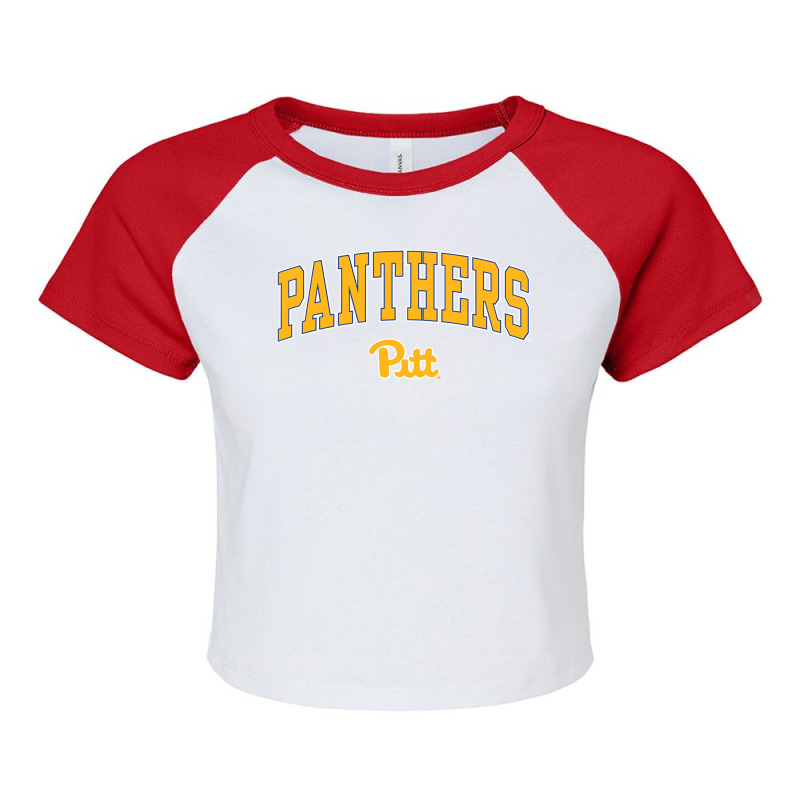 Pittsburgh Panthers Arch Over Black Officially Lic Raglan Crop Top by coyagota | Artistshot