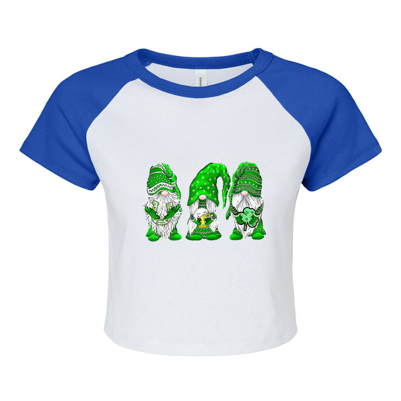 Three Gnomes Shamrock Happy St Patricks Day Family Raglan Crop Top by terrilyn | Artistshot