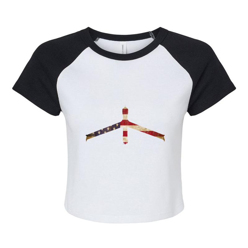 Scaneagle Plane Funny Air Force Quotes Gift Raglan Crop Top by Upsunshine | Artistshot