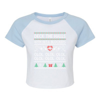 Deck The Halls With Beta Blockers Olol Sweatshirt Raglan Crop Top | Artistshot