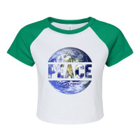 World Peace Support Earth Peace Day Lover Graphic Raglan Crop Top | Artistshot