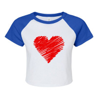 Vintage Red Heart Partner Kids Love Valentine's Da Raglan Crop Top | Artistshot