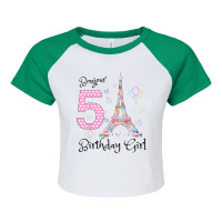 Kids 5th Birthday Girl Outfit France French Paris Raglan Crop Top | Artistshot