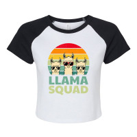 Funny Llama Design For Men Women Llama Alpaca Farm Raglan Crop Top | Artistshot