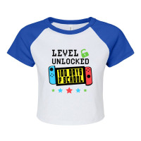 Level Unlocked 100 Days Of School Gamer Graphic Ar Raglan Crop Top | Artistshot