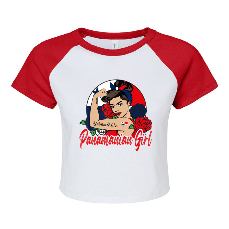 Panamanian Girl Panama Mujer PanamameÃ±a Flag T Raglan Crop Top by sudhirka | Artistshot