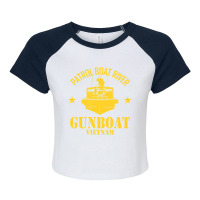 Patrol Boat River   Gunboat Vietnam T Shirt Raglan Crop Top | Artistshot