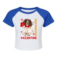 My English Springer Spaniel Is My Valentine Dog Wi Raglan Crop Top | Artistshot