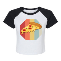 Slice Of Pizza Bistro Margarita Salami Cheese Fast Raglan Crop Top | Artistshot