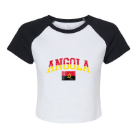 Angola T Shirt Patriotic Angolan T Shirt National Raglan Crop Top | Artistshot