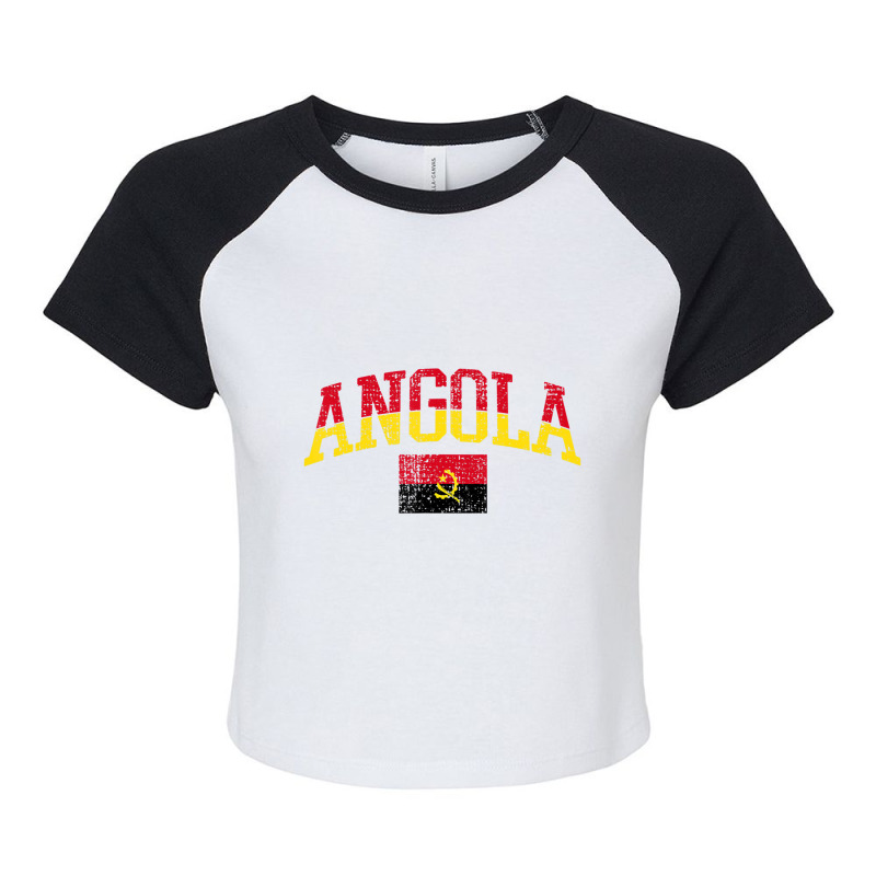 Angola T Shirt Patriotic Angolan T Shirt National Raglan Crop Top by ravand | Artistshot