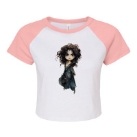 Bellatrix Lestrange 18 Raglan Crop Top | Artistshot