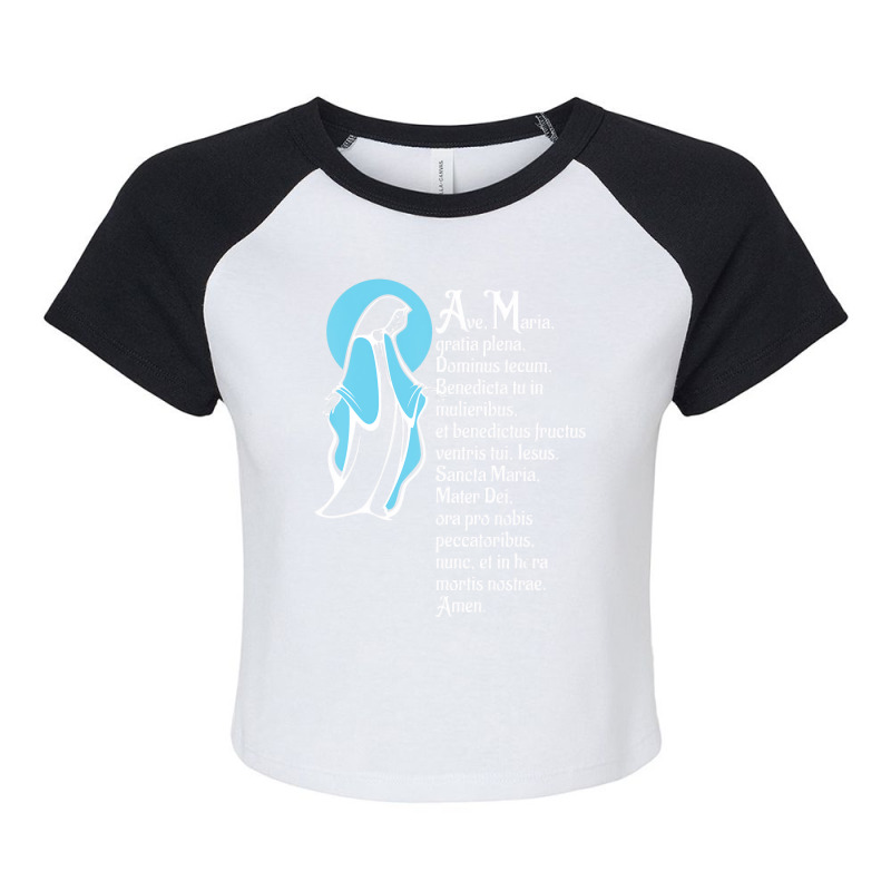 Ave Maria Schubert Music Latin Mass Catholic Mothe Raglan Crop Top by yucalsye | Artistshot