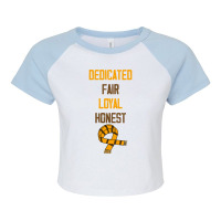 Dedicated Fair Loyal Honest Scarf 2 7 Raglan Crop Top | Artistshot