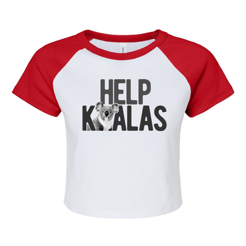 Help Koalas Raglan Crop Top by xutas | Artistshot