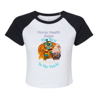 Home Health Aide Fall Gnome Pumpkin Cute Funny Tha Raglan Crop Top | Artistshot