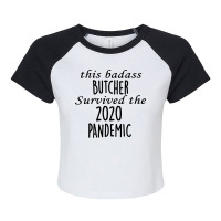 This Badass Butcher Survived The 2020 Pandemic Vin Raglan Crop Top | Artistshot